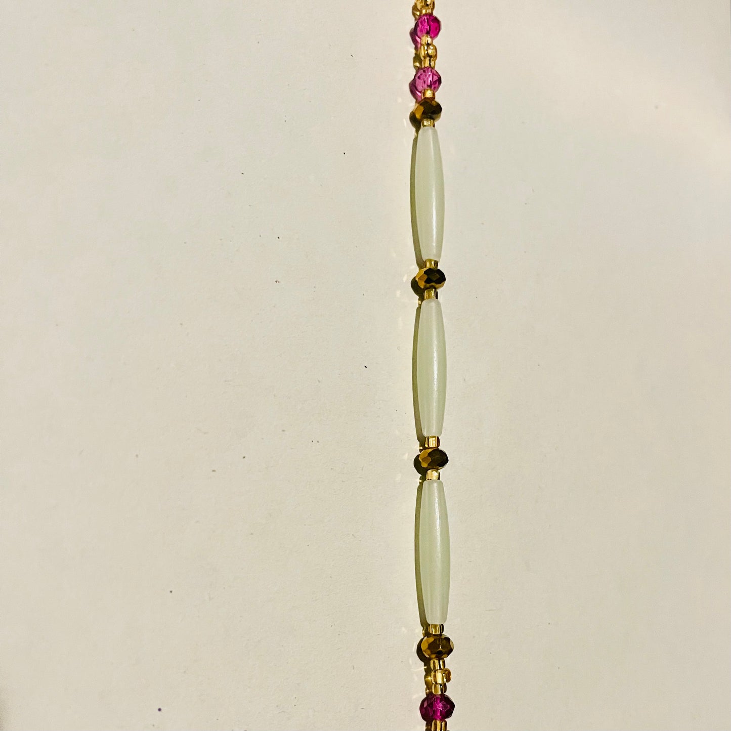 Purple Noisemaker Crystal Glow in the Waistbeads