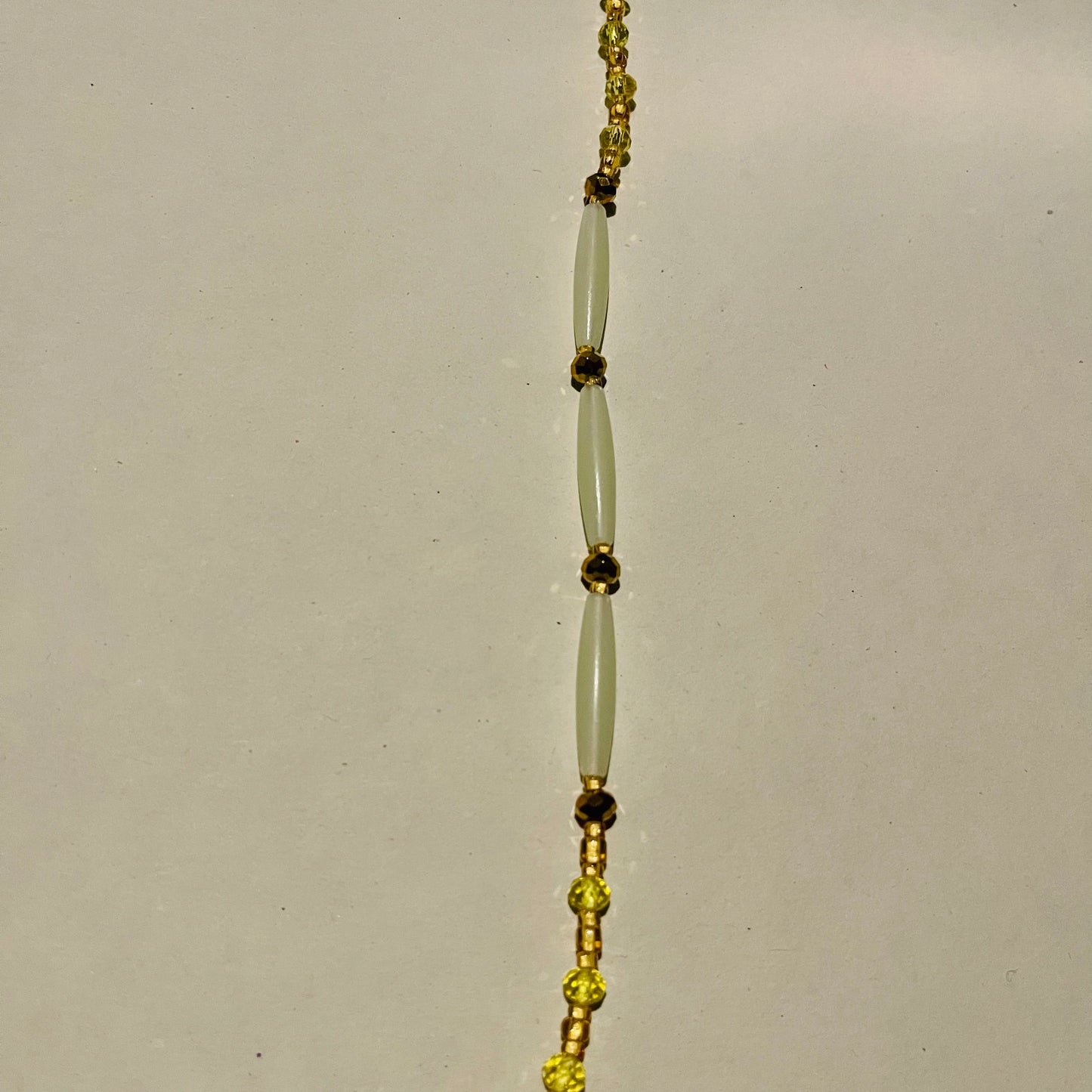 Yellow Noisemaker  Crystal Glow in the Waistbeads
