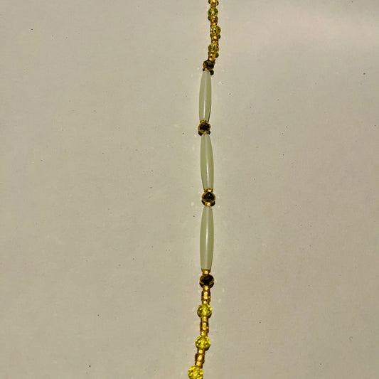 Yellow Noisemaker  Crystal Glow in the Waistbeads