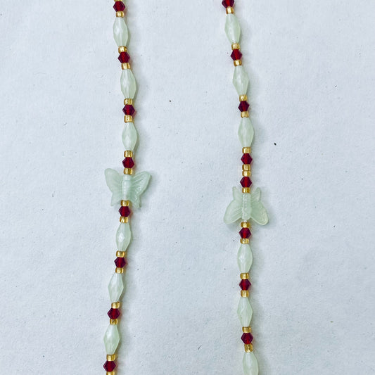 Red Glow in the Dark Waistbeads