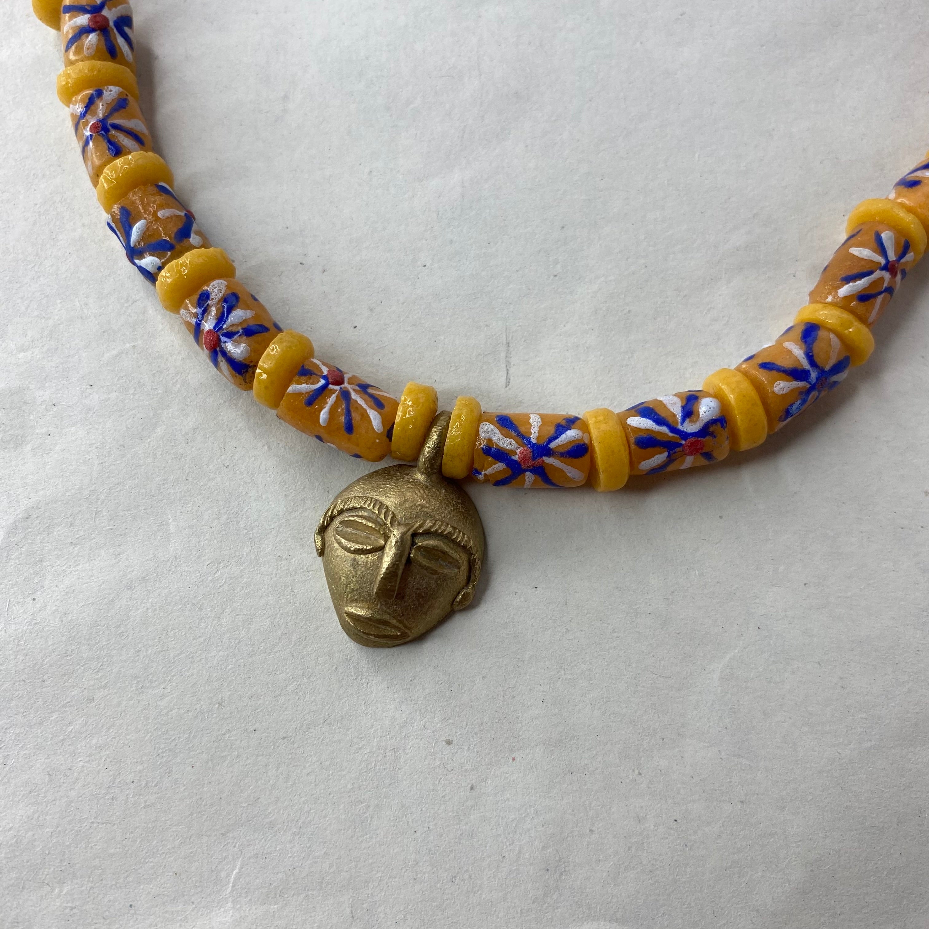 Yellow Mask Necklace